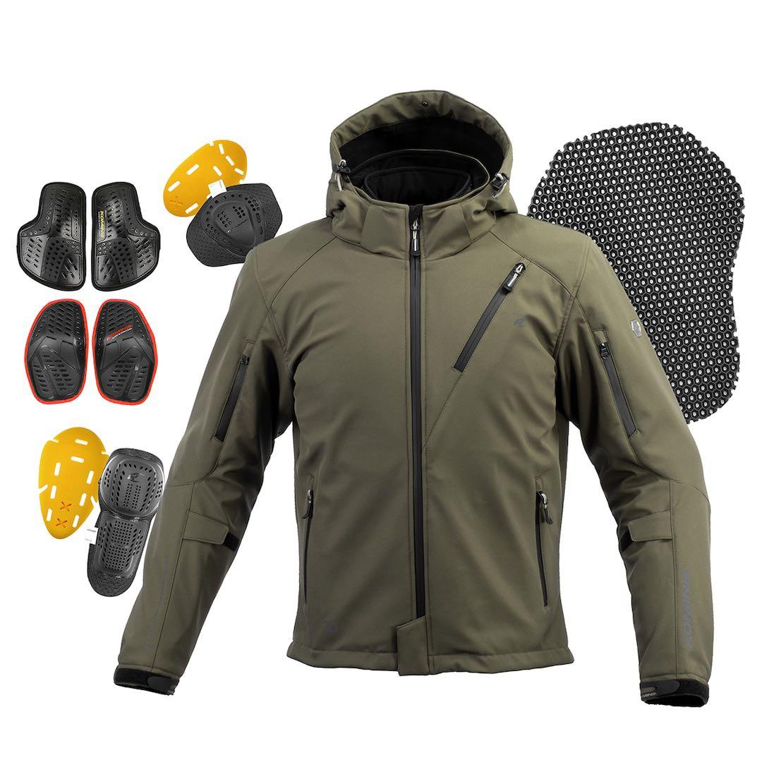 コミネ　バイクジャケット JK-5792 XLサイズ　ネオブラックマーブル