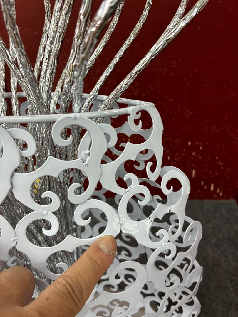 フラワーモチーフ フロアスタンド LEDライト付き　B級品