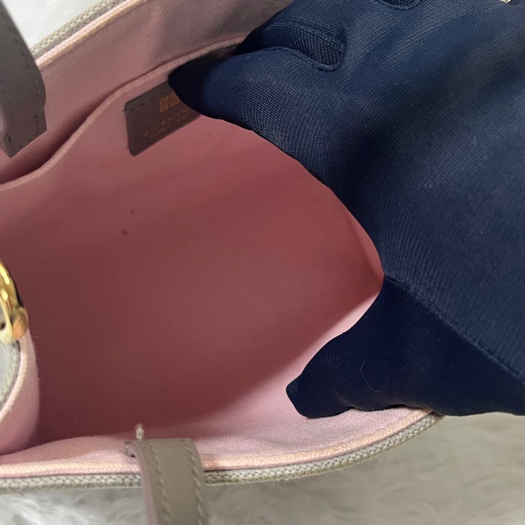極美品 GIVENCHY ミニトートバッグ ショルダーバッグ グレー×ピンク