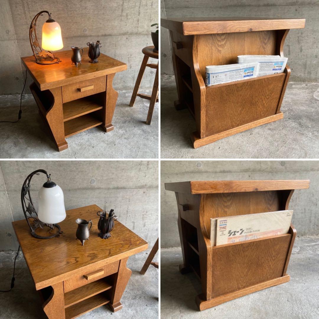 オランダ サイドテーブル チェスト ラック 棚 木製 オーク材 家具 レトロ