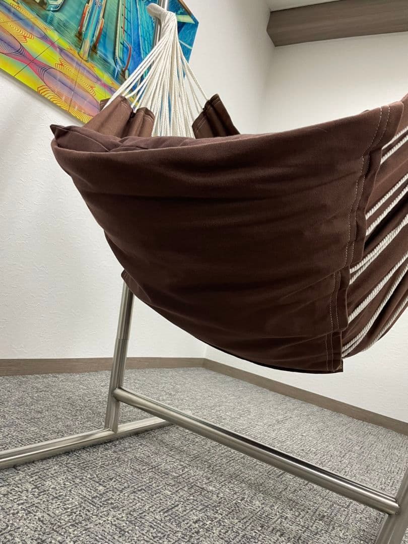 KOMFORTA コンフォルタ 自立式ハンモックファブリック ブラウン