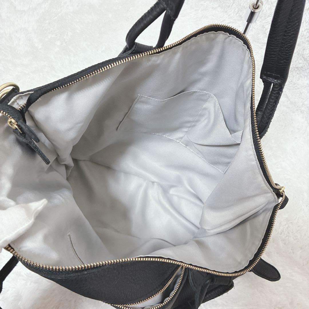 ✨美品✨　ear PAPILLONNER レザー 2WAY トートバッグ　大容量