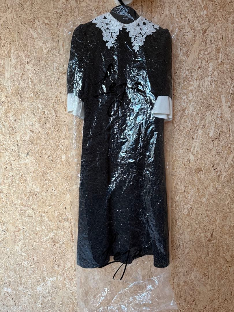 LEJA-花柄レースカラースパンコールAラインワンピースドレス 結婚式レディース