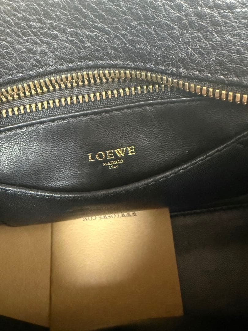 ロエベ アマソナ23 レザー ハンドバッグ ブラック