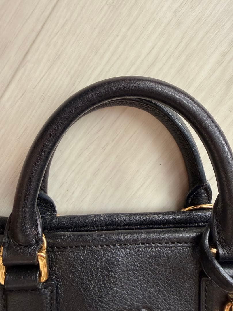 ロエベ アマソナ23 レザー ハンドバッグ ブラック