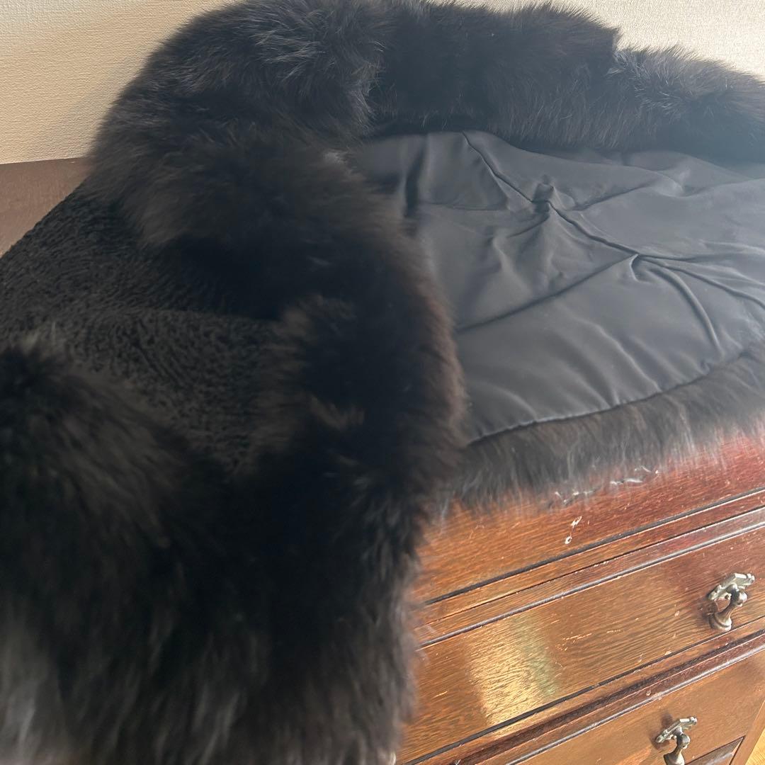 豪華！ベビーラムにFOXトリミングのケープマント　洋装にも和装にも