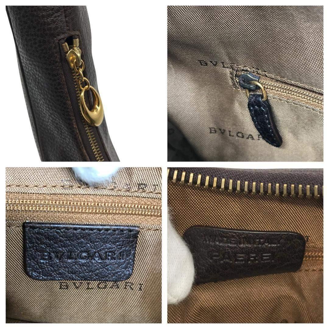 【極美品】ブルガリ アスコット ホーボー ショルダーバッグ レザー