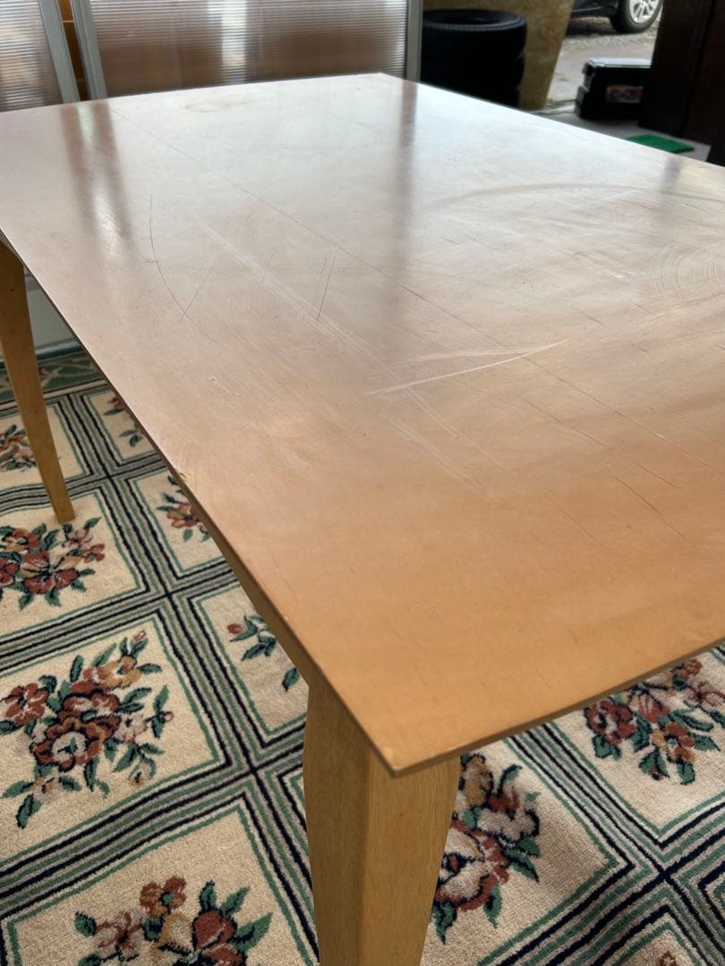 521 木製ダイニングテーブル ナチュラル 北欧風 韓国風 モダン 4人用 a