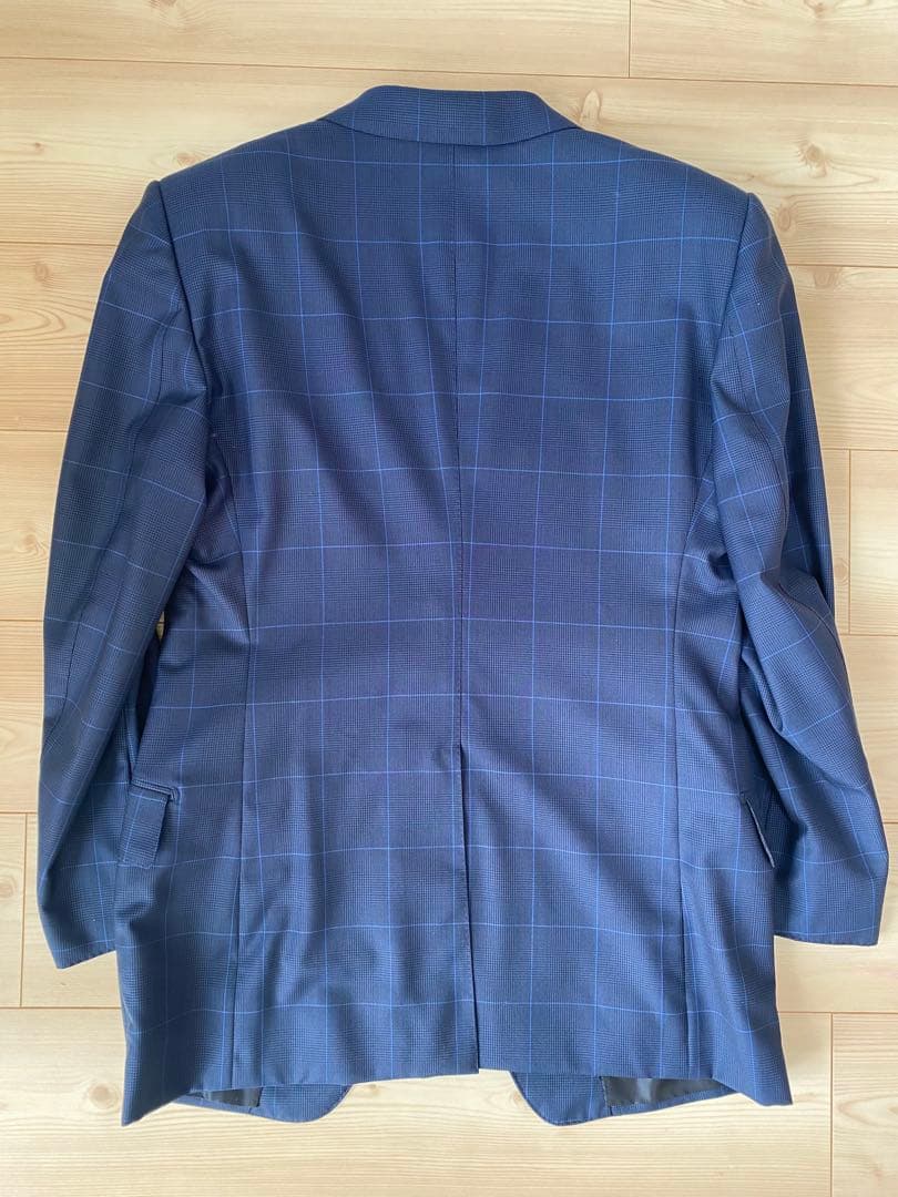 美品TOM FORD トムフォード 007スーツ ネイビー格子柄　サイズ50R