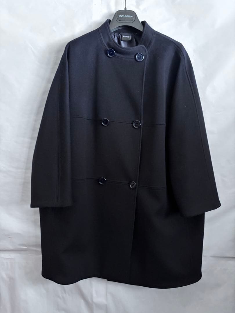 アスペジ　ロロピアーナ　ドルマンスリーブ　ポンチョピーコート Aライン　美品