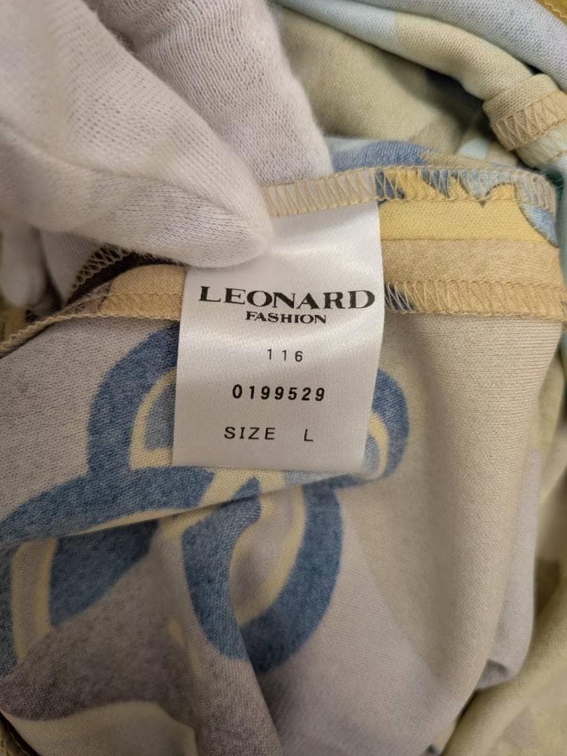 【未使用】LEONARD レオナール カットソー 花柄 カンカン L