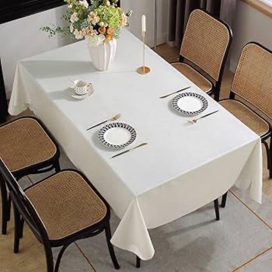 SASTYBALEフランジ裏地ビニルテーブルクロス オフホワイト 60×102
