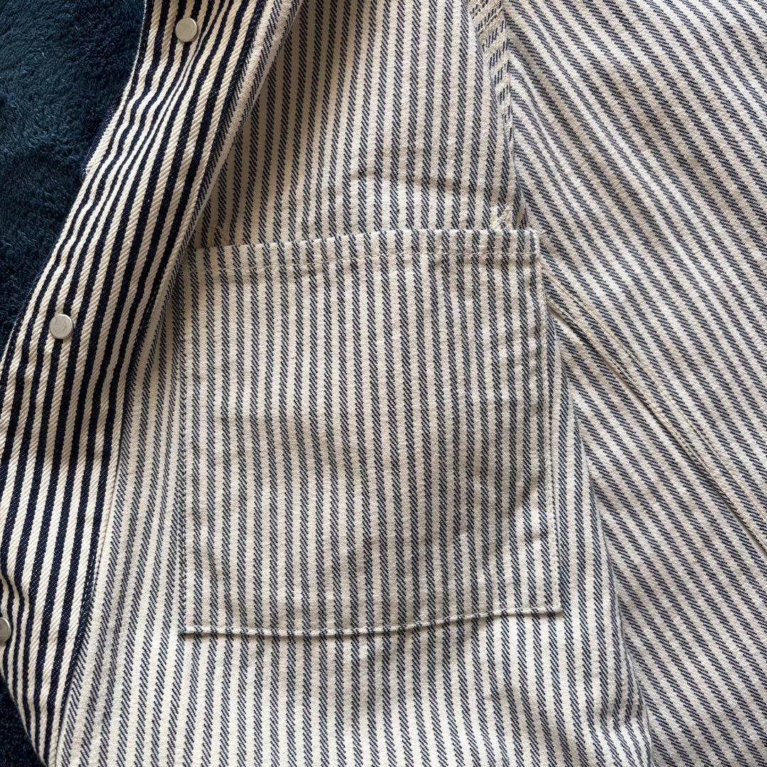 美品 FOB FACTORY F2410 ヒッコリー カバーオール L