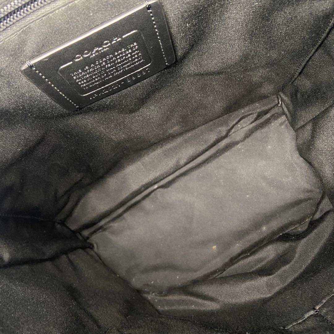 美品✨ コーチ ハドソン 馬車柄 バックパック レザー PVC 黒 89897