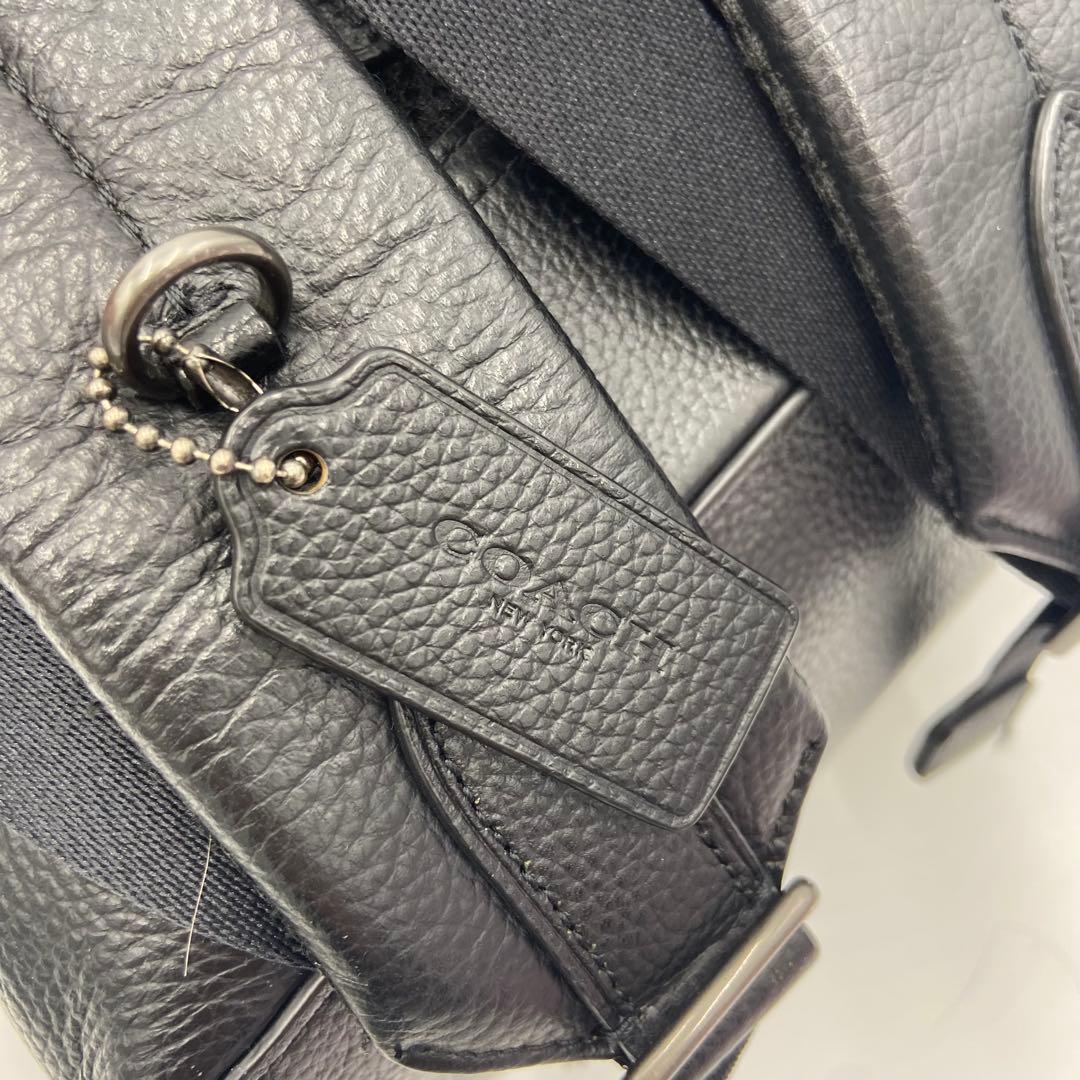 美品✨ コーチ ハドソン 馬車柄 バックパック レザー PVC 黒 89897