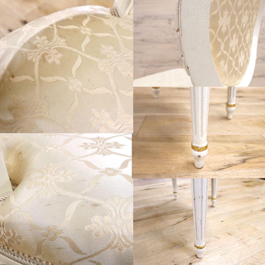 GMIK102F○イタリア製 アンティーク ダイニングチェア アームレスチェ