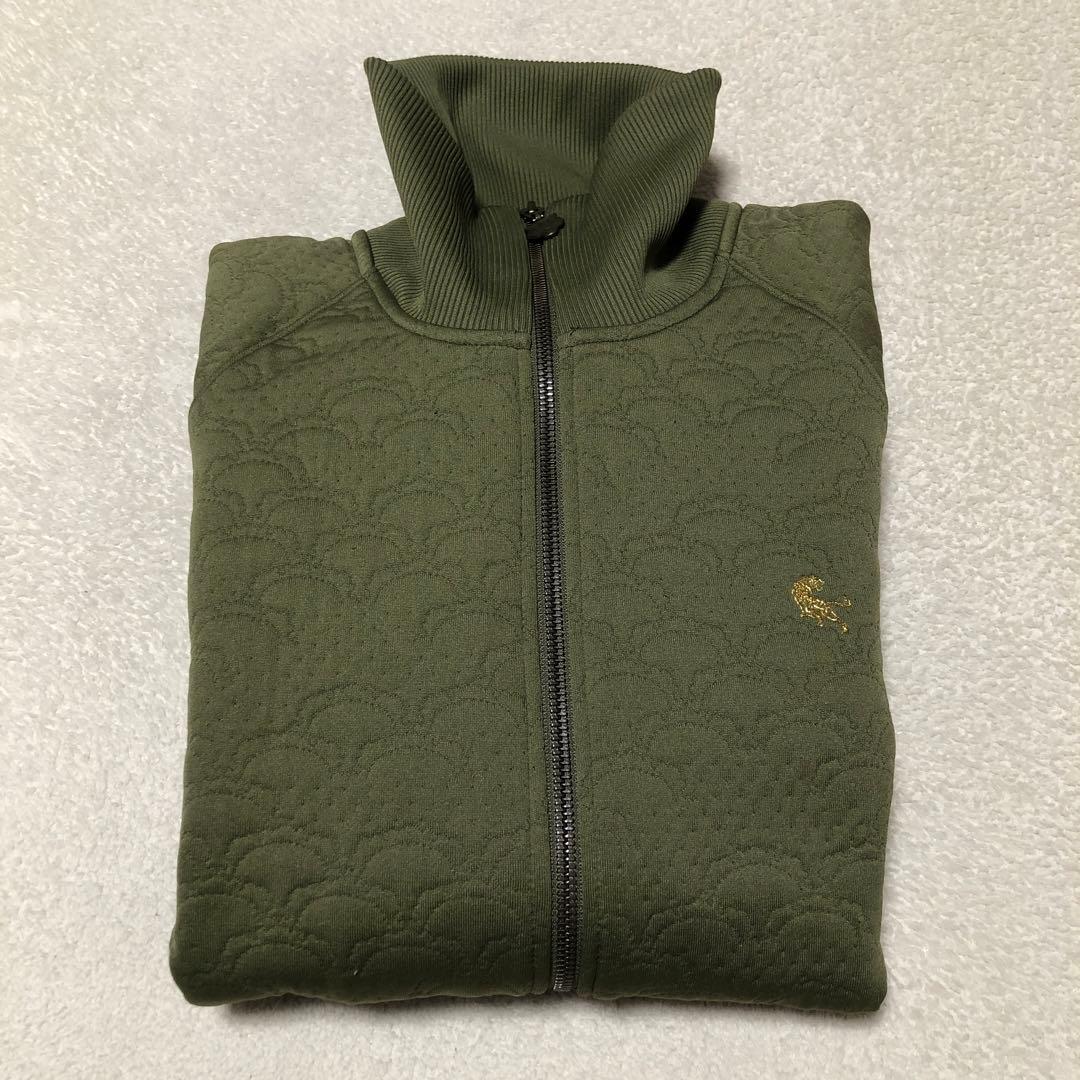 オニツカタイガー★総柄 キルティング 刺繍ロゴ トラックジャケット カーキ M