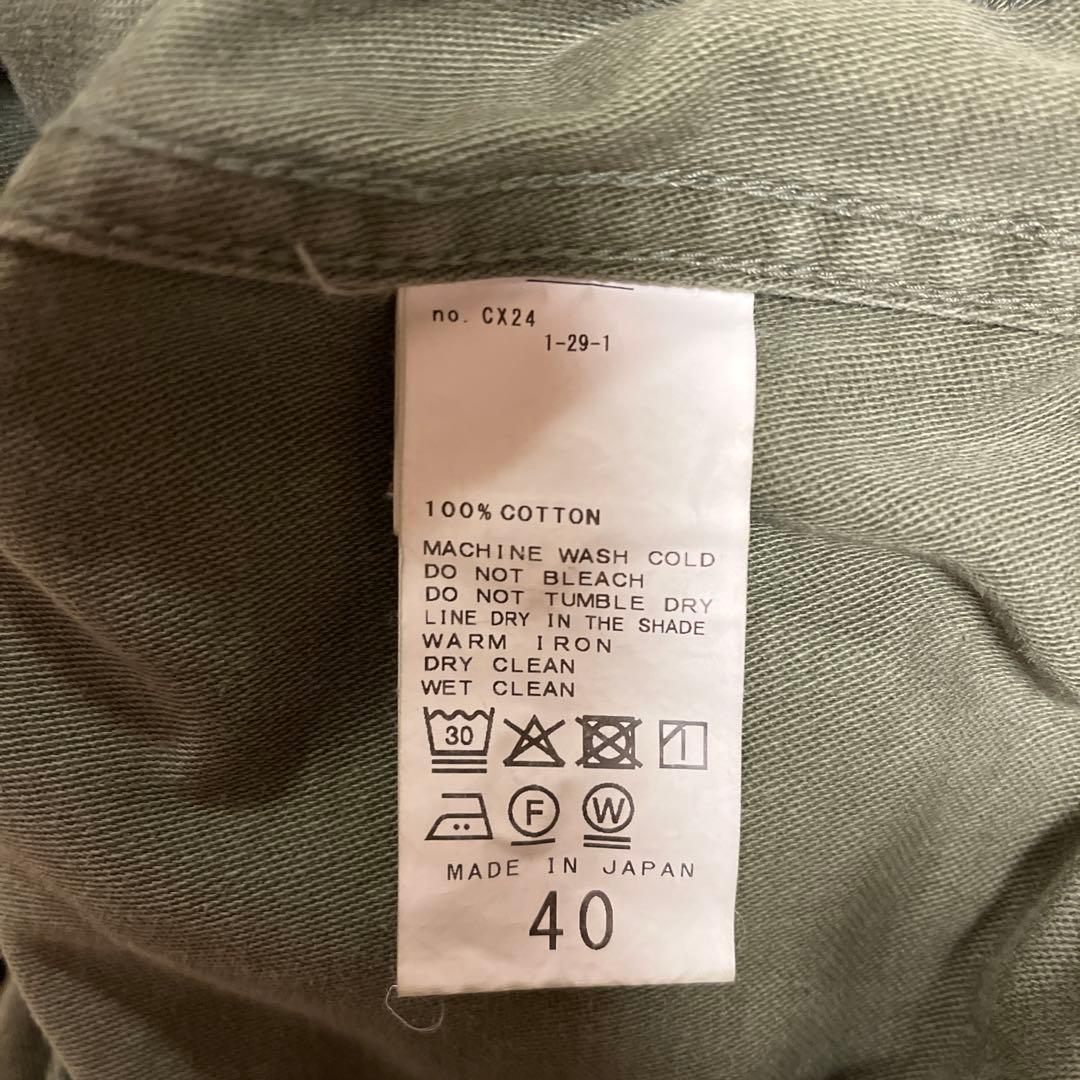 FRAMeWORK ミリタリースラブバックサテンベイカーパンツL