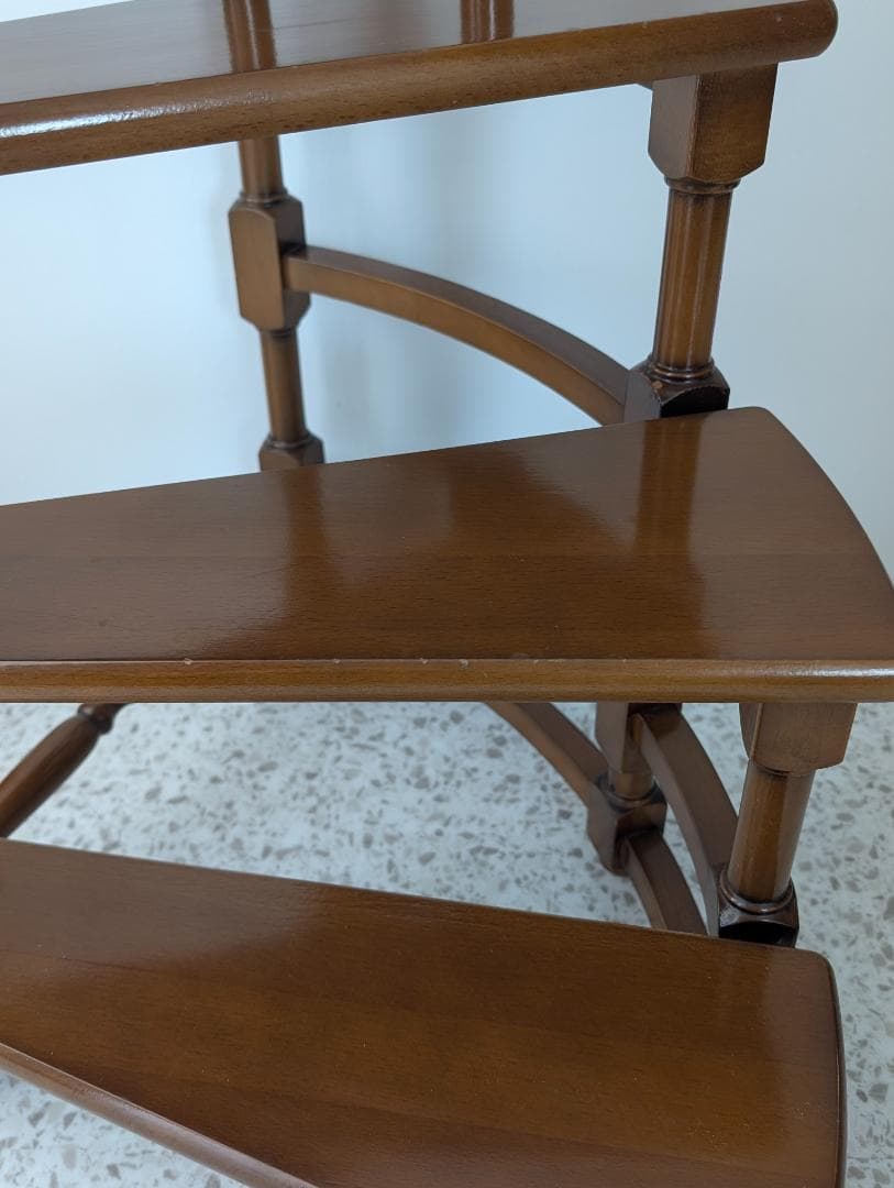 ビンテージ ライブリーステップ 螺旋階段 飾り棚 踏み台 ミッドセンチュリー