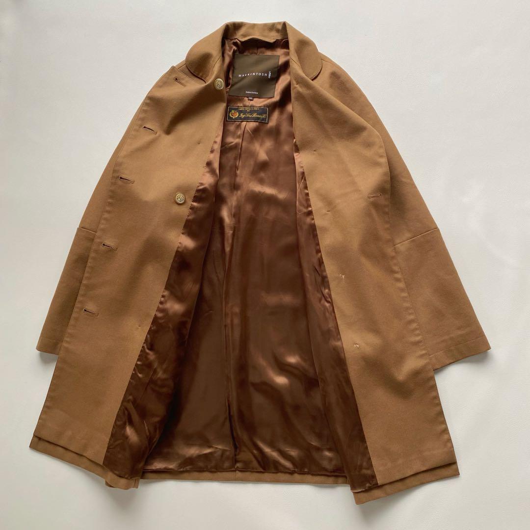 【英国製/金ボタン】マッキントッシュ ウール ダブルコート 34 キャメル