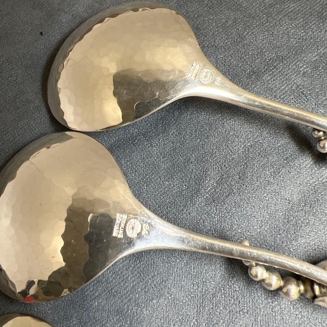ジョージジェンセン　激レアブロッサムsterling925 シュガースプーン4本