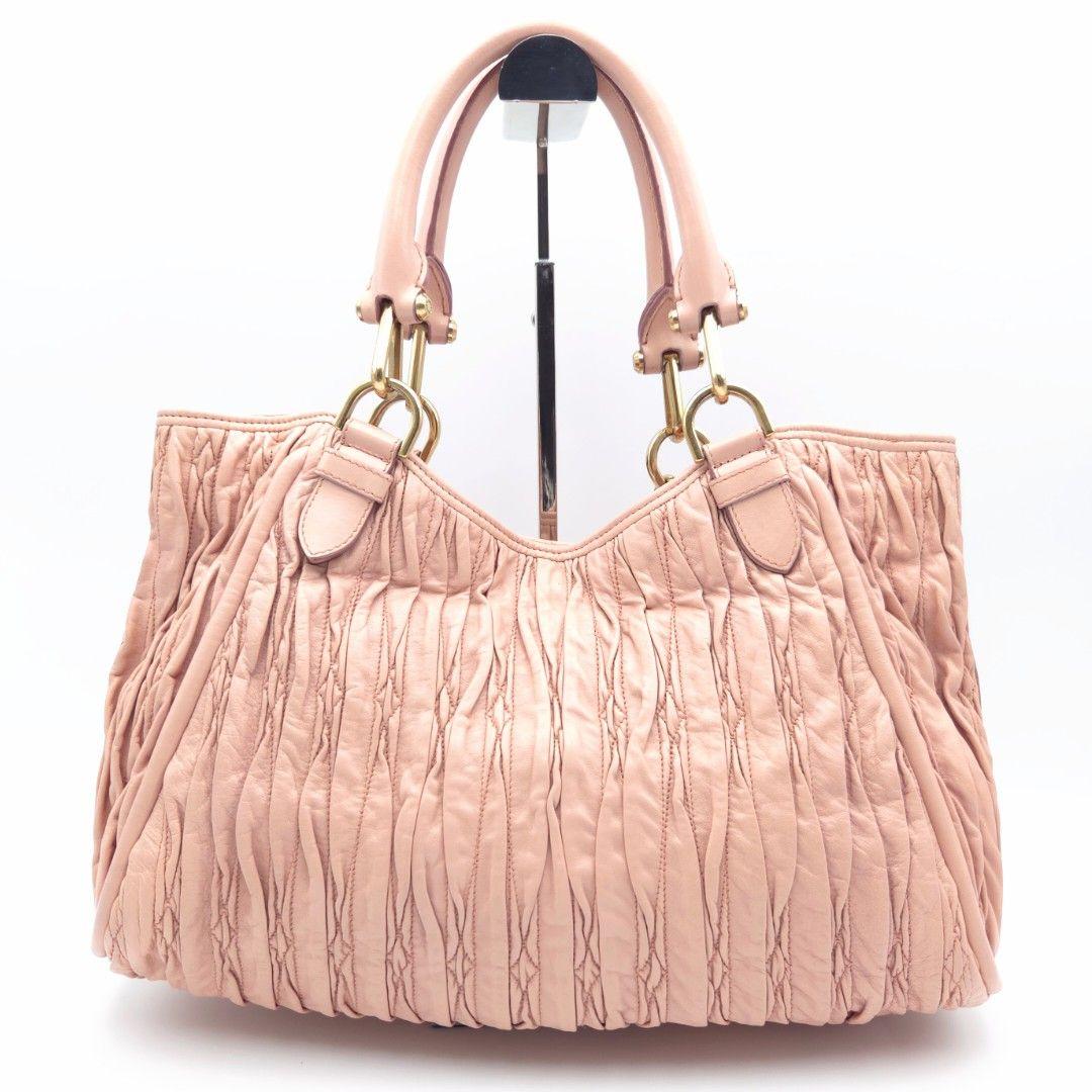 良品✨BALLY ショルダーバック トートバッグ ギャザー ロゴチャーム レザー