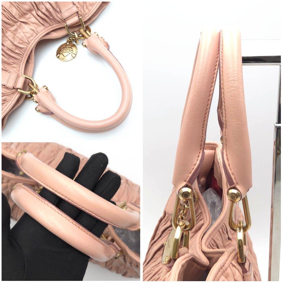 良品✨BALLY ショルダーバック トートバッグ ギャザー ロゴチャーム レザー