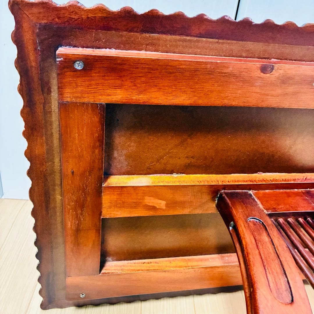 【希少】英国　イギリス　マホガニー　ハープ型　サイドテーブル　ヴィンテージ　猫脚