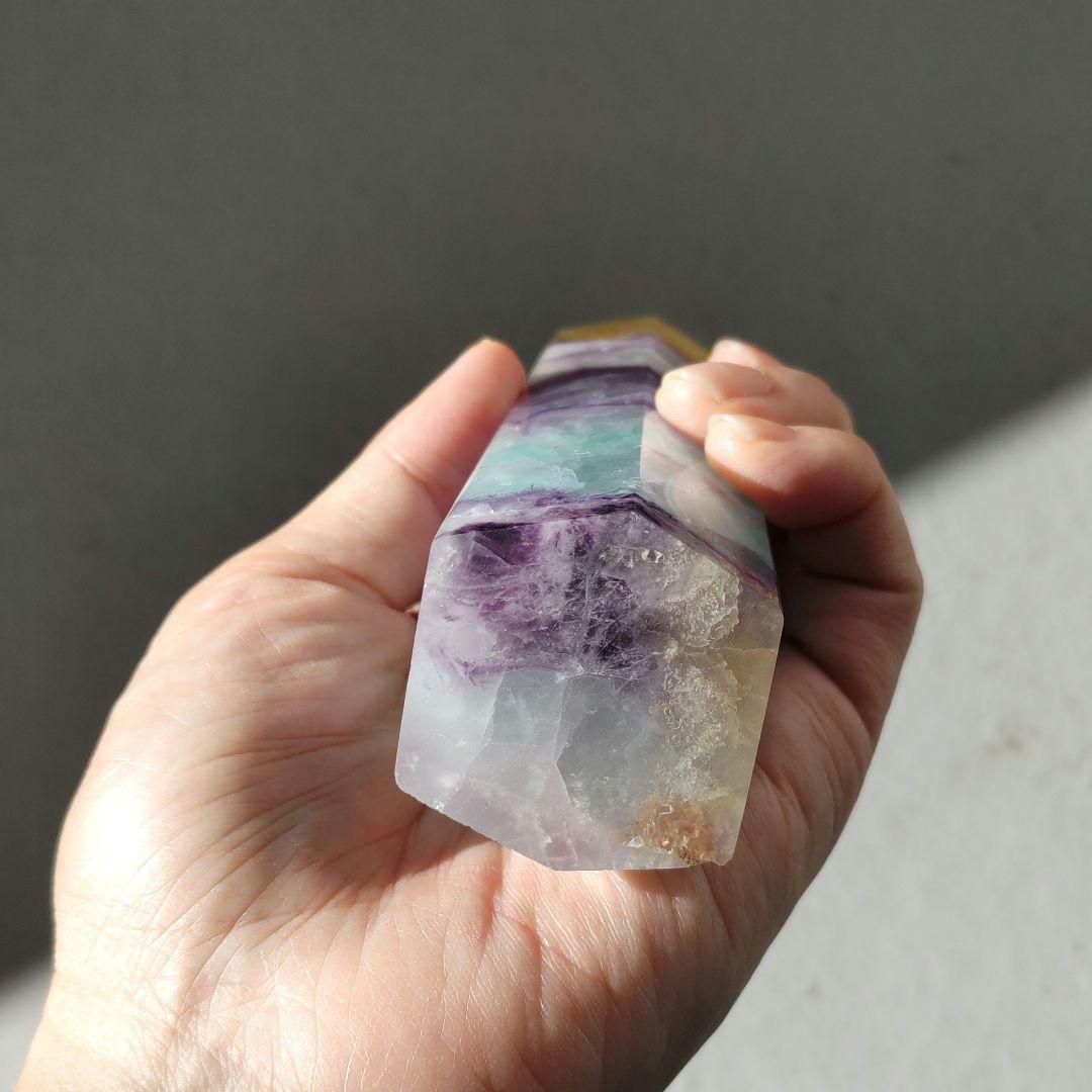 フローライト　ポイント　大　マイカ入り　キラキラ　BIG