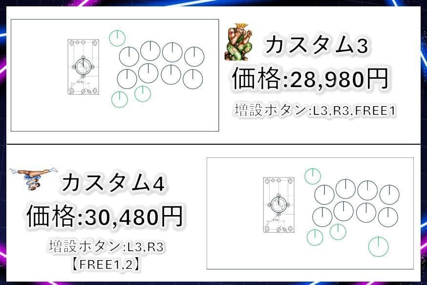 オーダーメイド QANBA OBSIDIAN アケコン L3,R3 増設カスタム