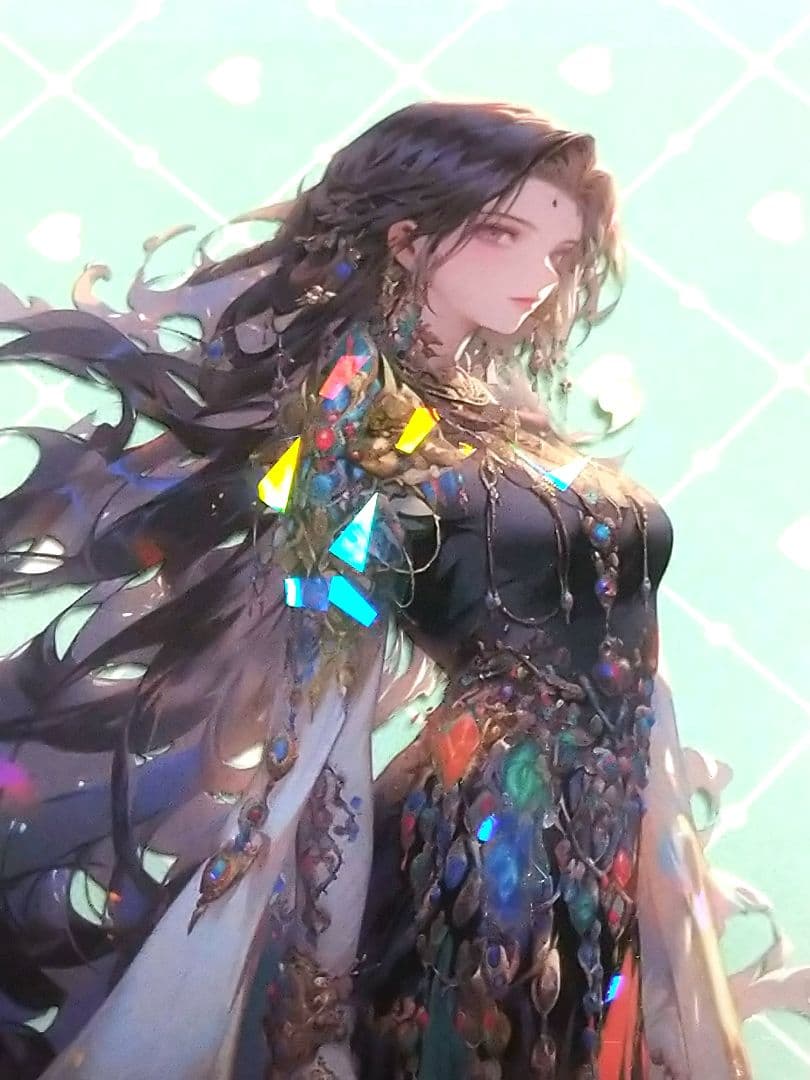 のこり１✩廃盤品✩J868＃明媚(贝壳光)紫袖烟切り売り海外人物女の子AIマステ