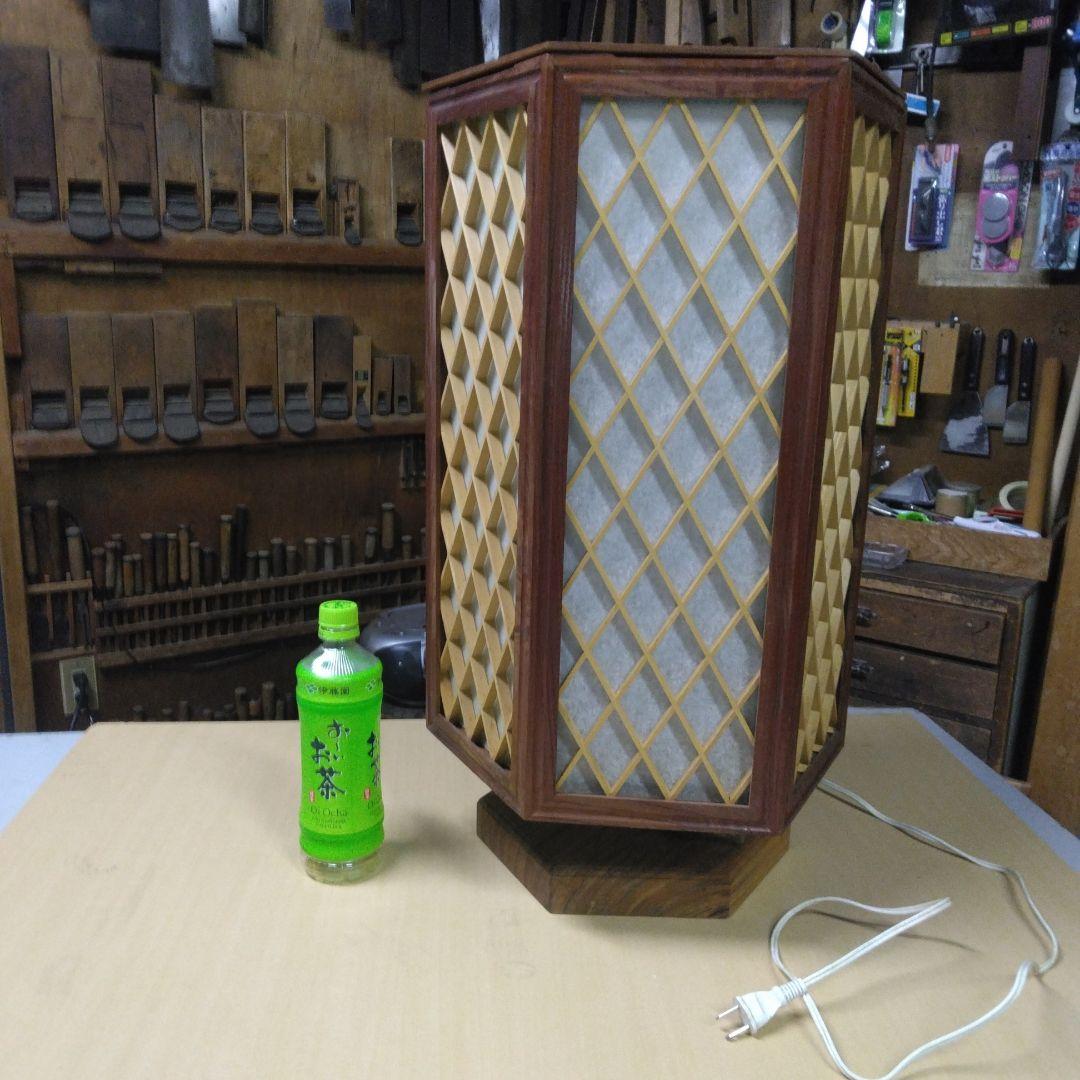 六角形の木製ランプシェード(行灯）手作り