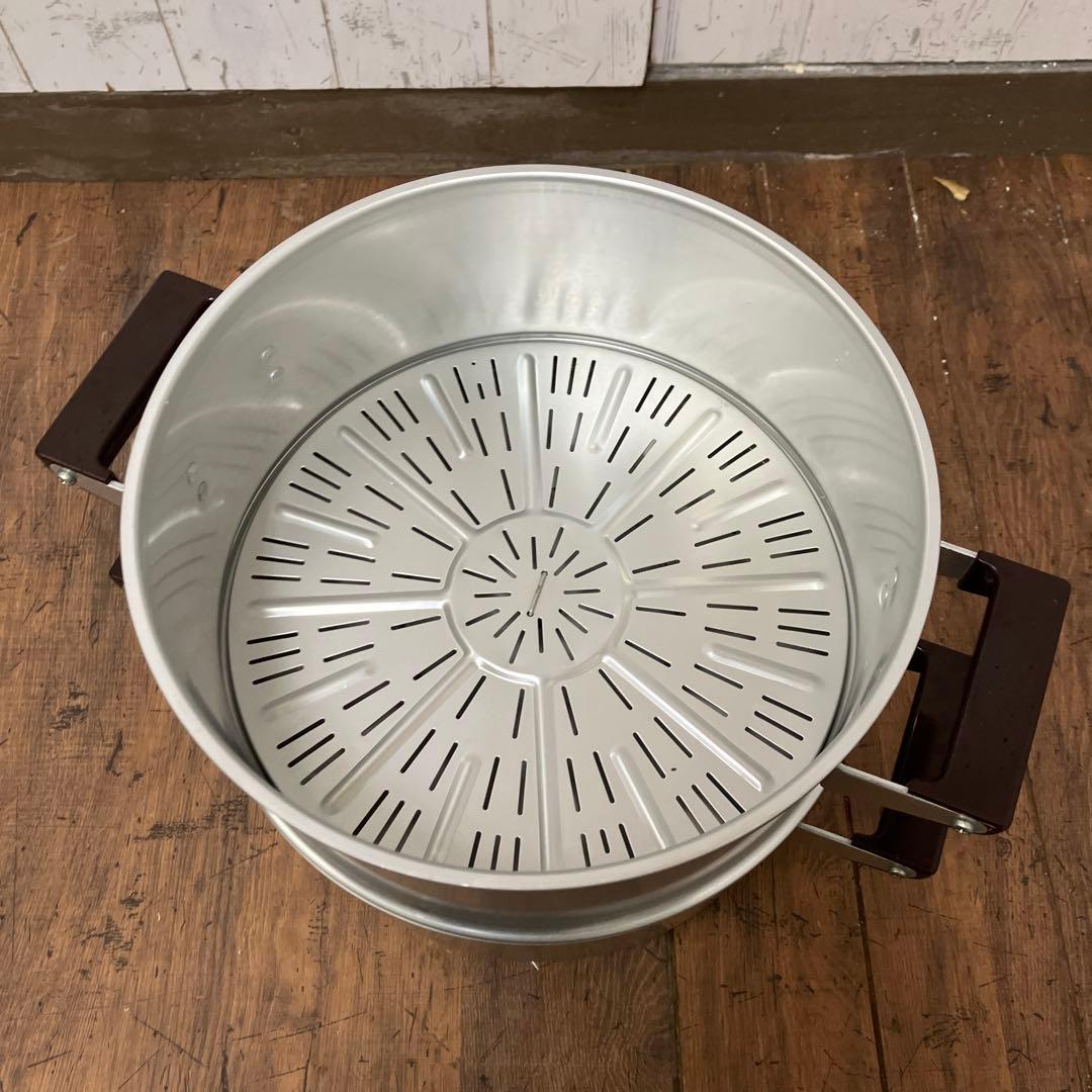 E-2 昭和レトロ ホクセイ ながらセイロ 3段式 アルミ製 蒸し器 両手鍋