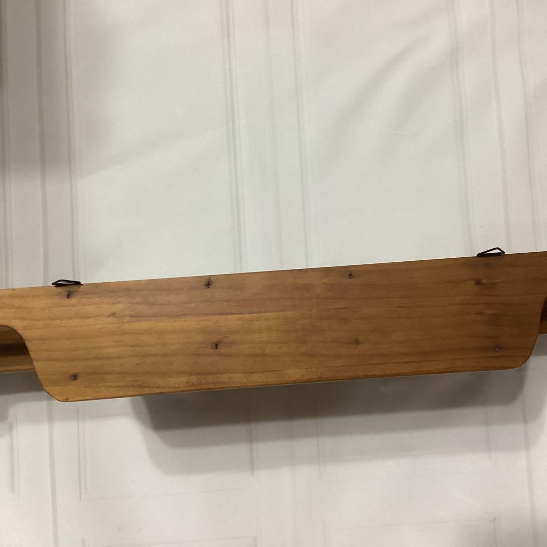 ウッド棚ラック　ウォールシェルフ　ウォールラック　ラックフック付　古屋加江子