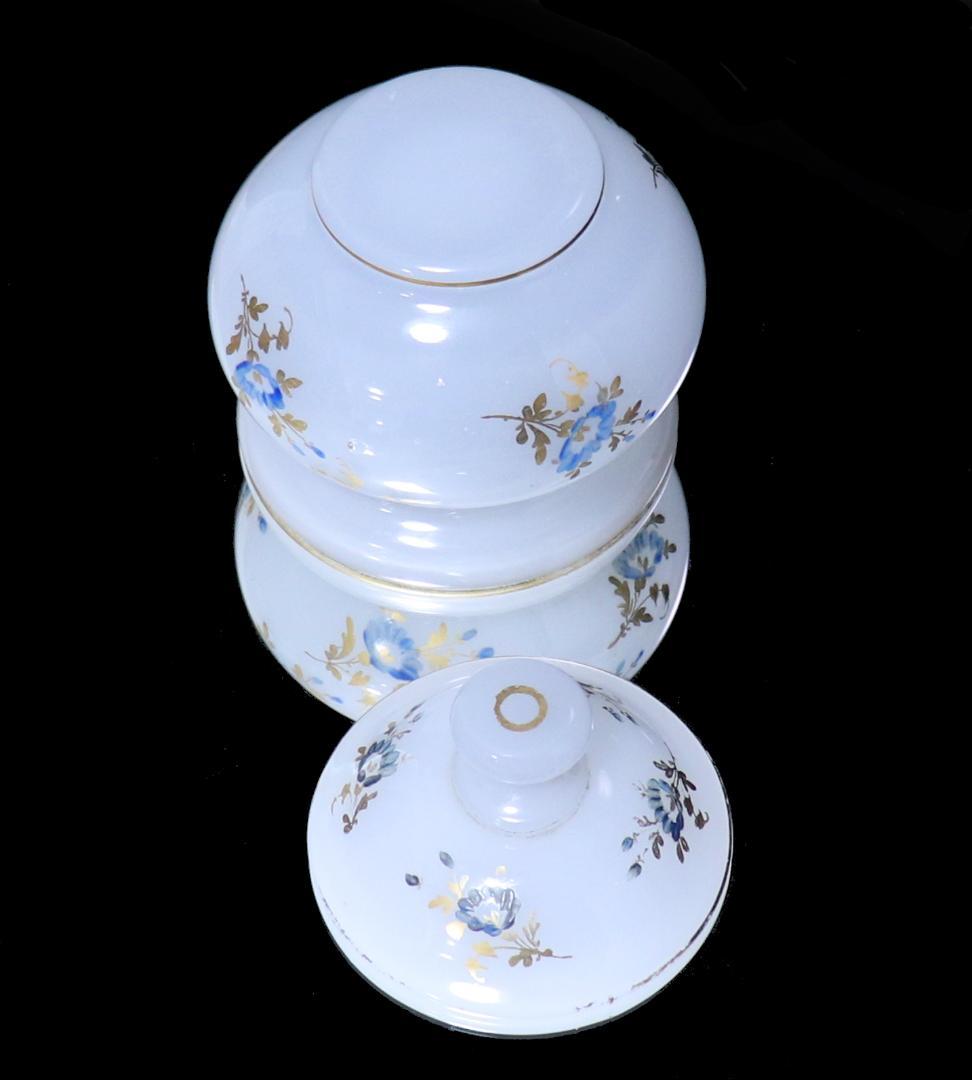 オールド・バカラ 激レア1870年頃 金彩エナメル彩オパーリンクリスタル製 蓋物