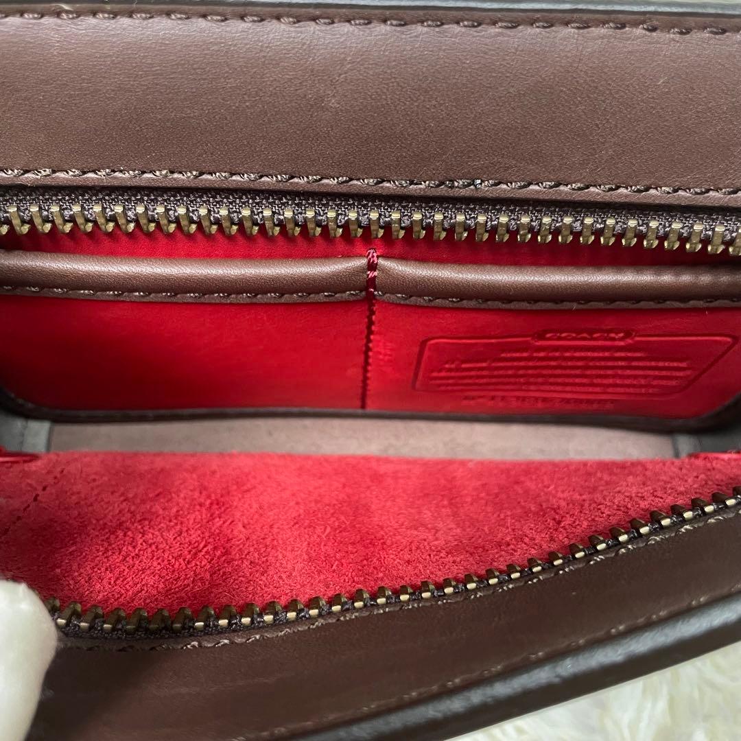 COACH コーチ ボディバッグ 70989 レザー ブラウン レッド レガシー