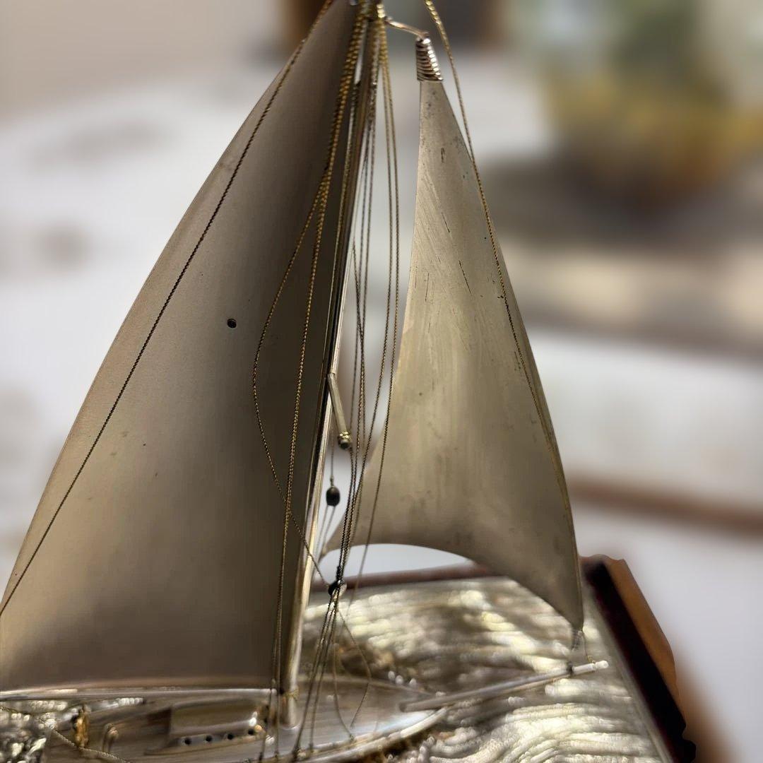 銀製 ヨット スターリングシルバー Sterling 帆船模型 昭和レトロ