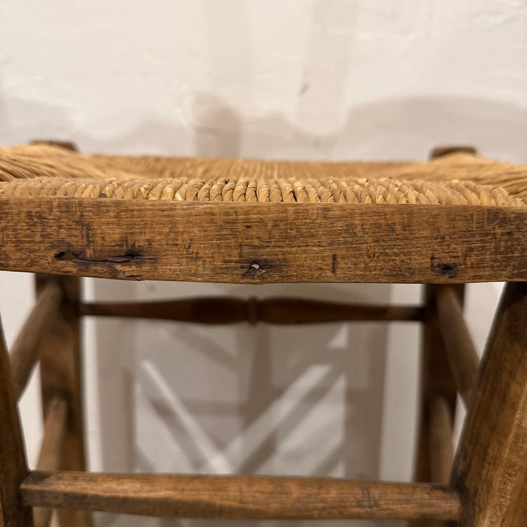 ヴィンテージ　ダイニングチェア　カフェチェア　藁座面　1