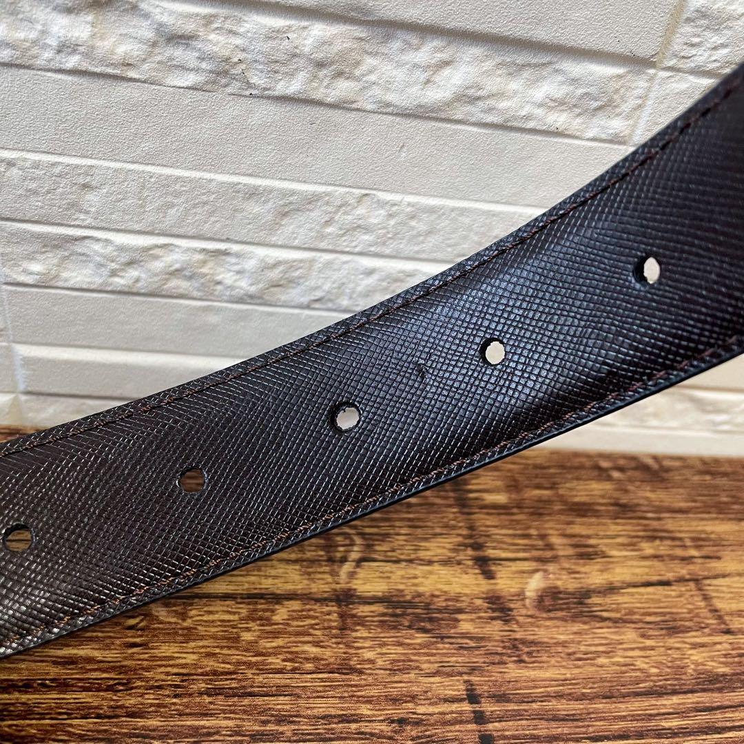 美品 セリーヌ レザー トリオンフ ロゴ シルバー金具 バックル ベルト 黒