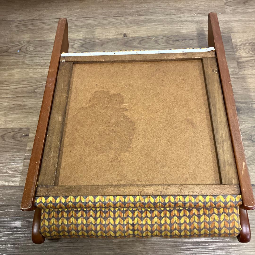 A-2 ②アンティーク レトロポップ 昭和レトロ 折り畳み座椅子 幾何学模様