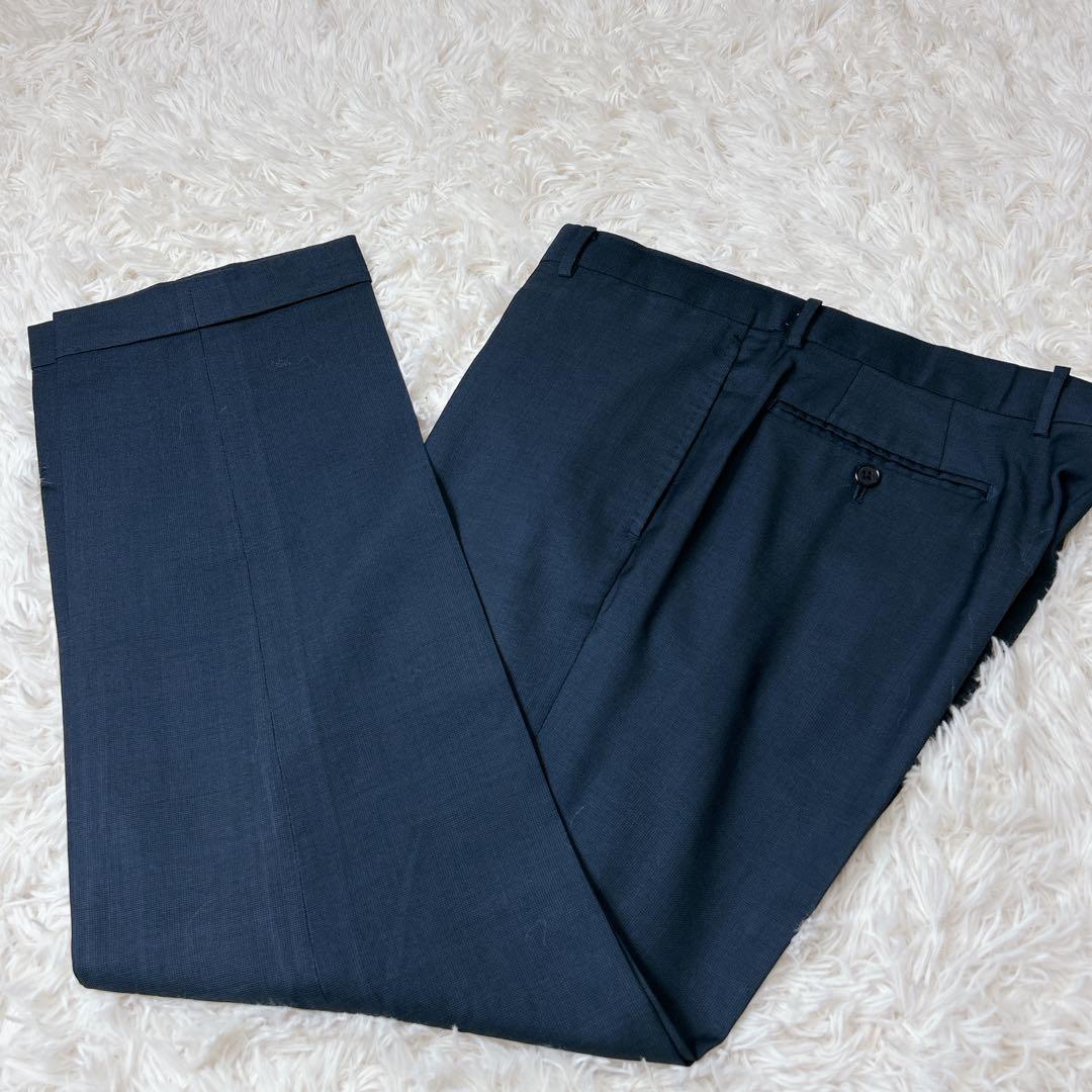 極美品✨BEAMS F セットアップ　3ボタン　無地　ネイビー　サイズ95S