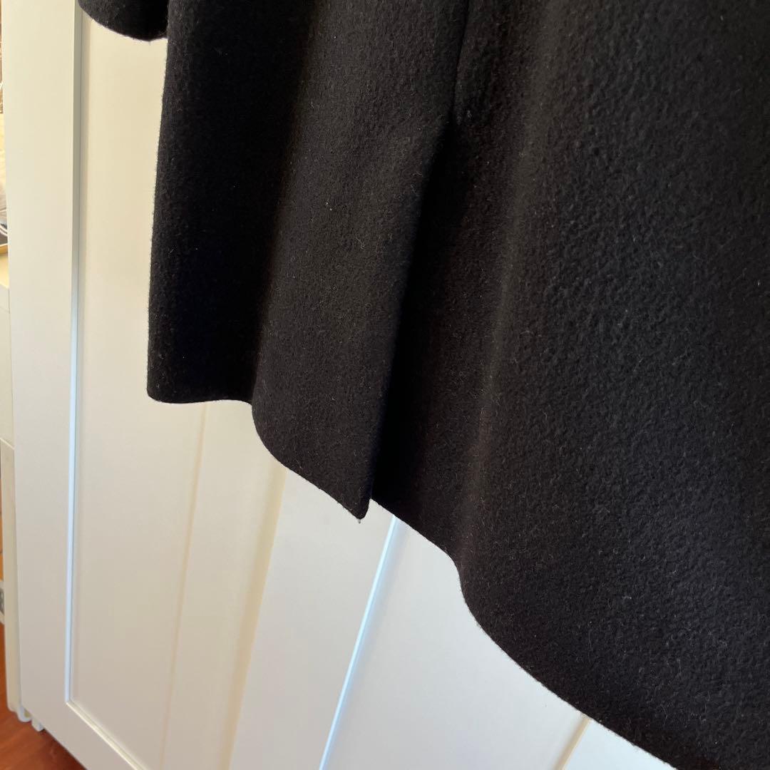 APC アーペーセー　ノーカラーウールブラックコート　34 S