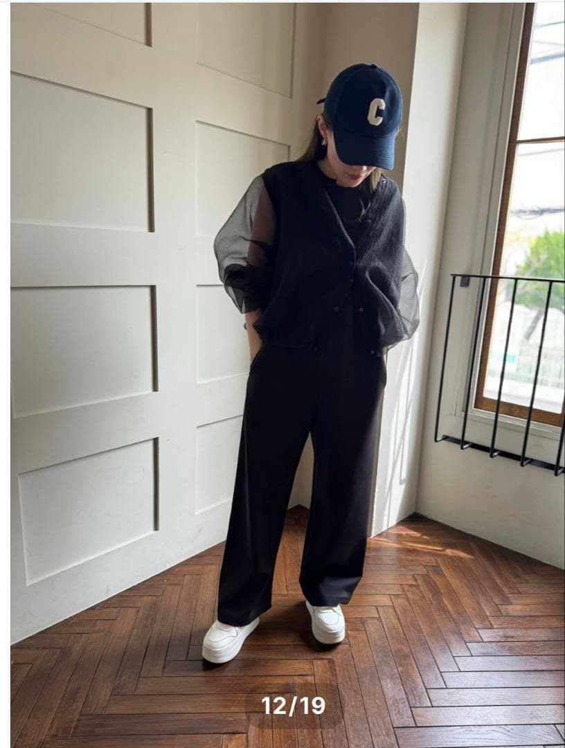 ゆゆ【美品】rimirリミル　シアーブルゾン ブラック