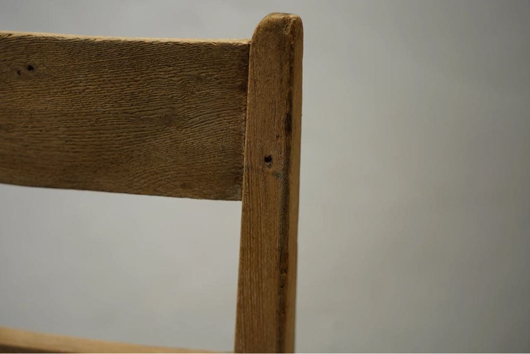 昭和初期　ビンテージチェア　栗材　アンティーク　椅子　無骨
