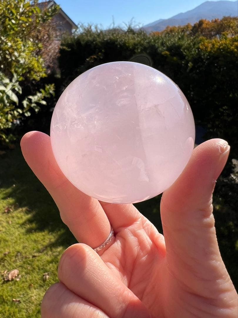 A756 アメジストクラスター　ローズクォーツ丸玉　2点セット　天然石