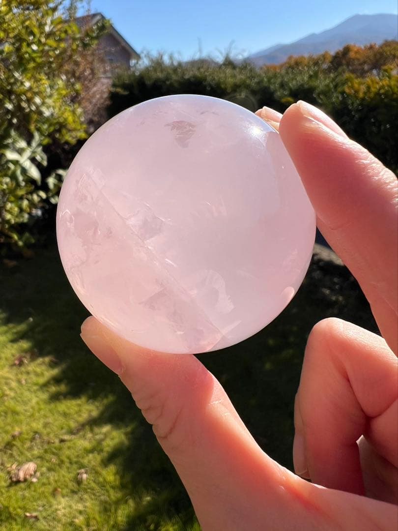 A756 アメジストクラスター　ローズクォーツ丸玉　2点セット　天然石