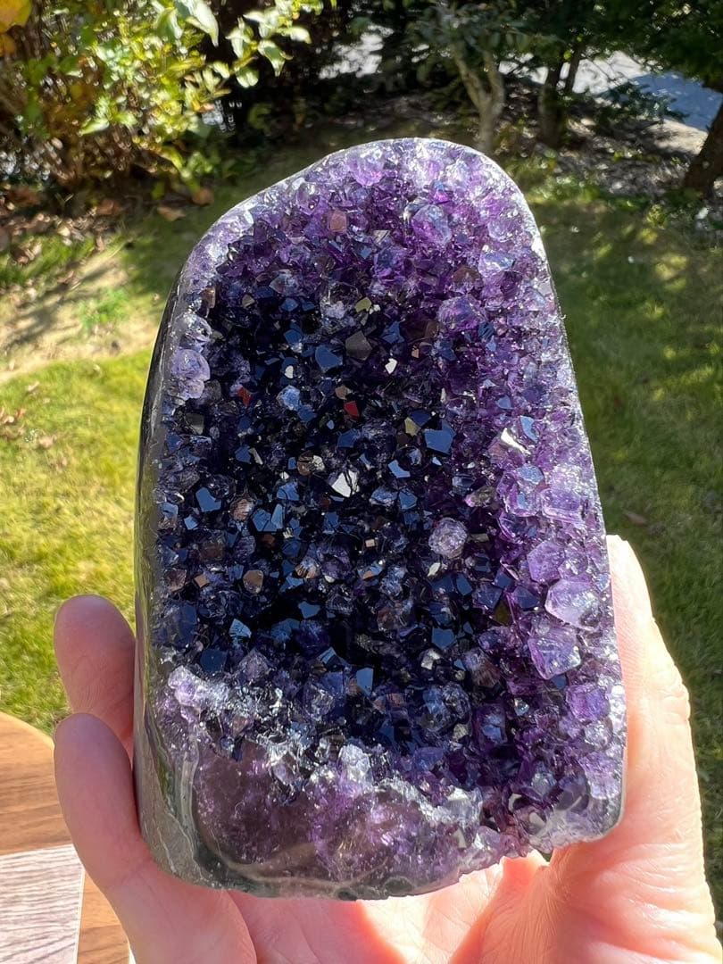 A756 アメジストクラスター　ローズクォーツ丸玉　2点セット　天然石