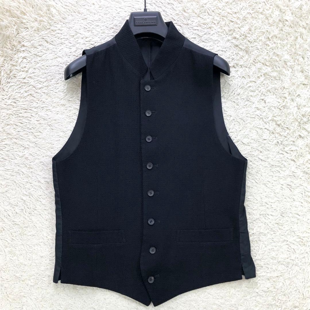 美品 メンズティノラス 3ピース スーツ セットアップ Sサイズ 凹凸 黒