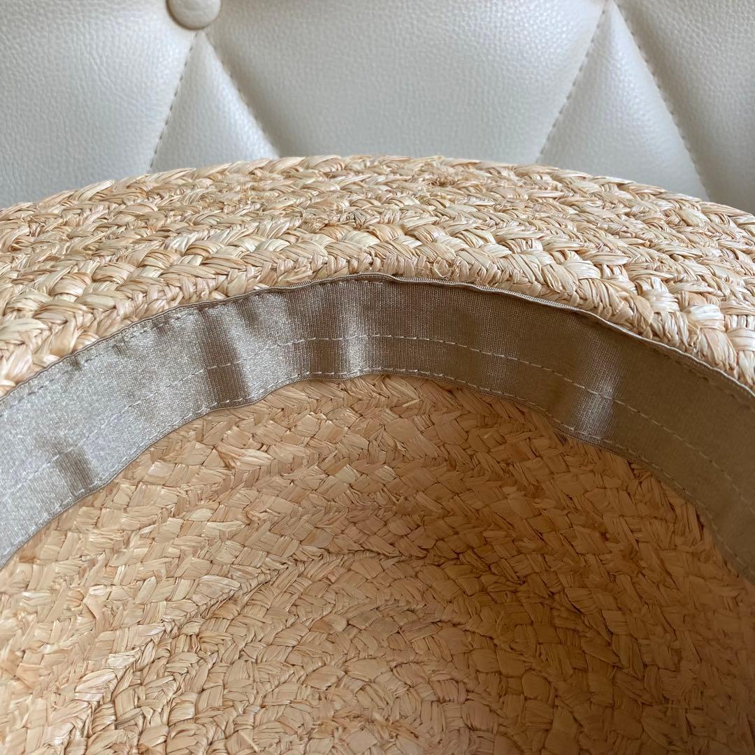 ヘレンカミンスキー ラフィアハット カンカン帽 キャサリン ストローハット 茶色