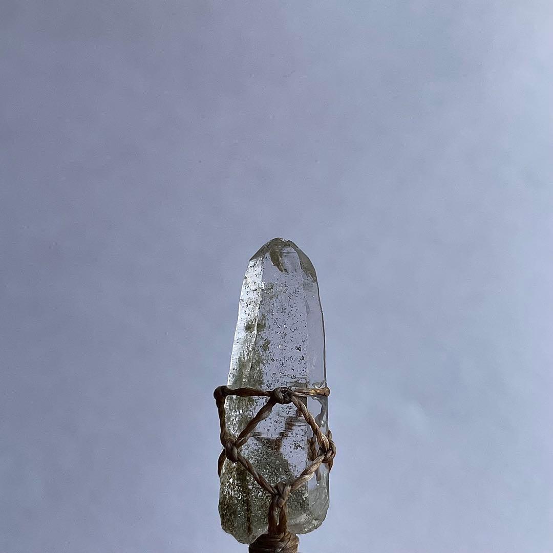 ヒマラヤ水晶 ガネッシュヒマール ＊ マクラメペンダント ネックレス 35